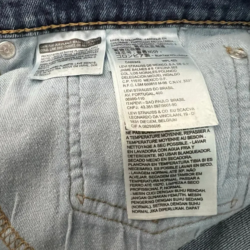 Levi's 505 Straight Leg Relaxed Fit Blue Denim Jeans | Men's Size 42X32